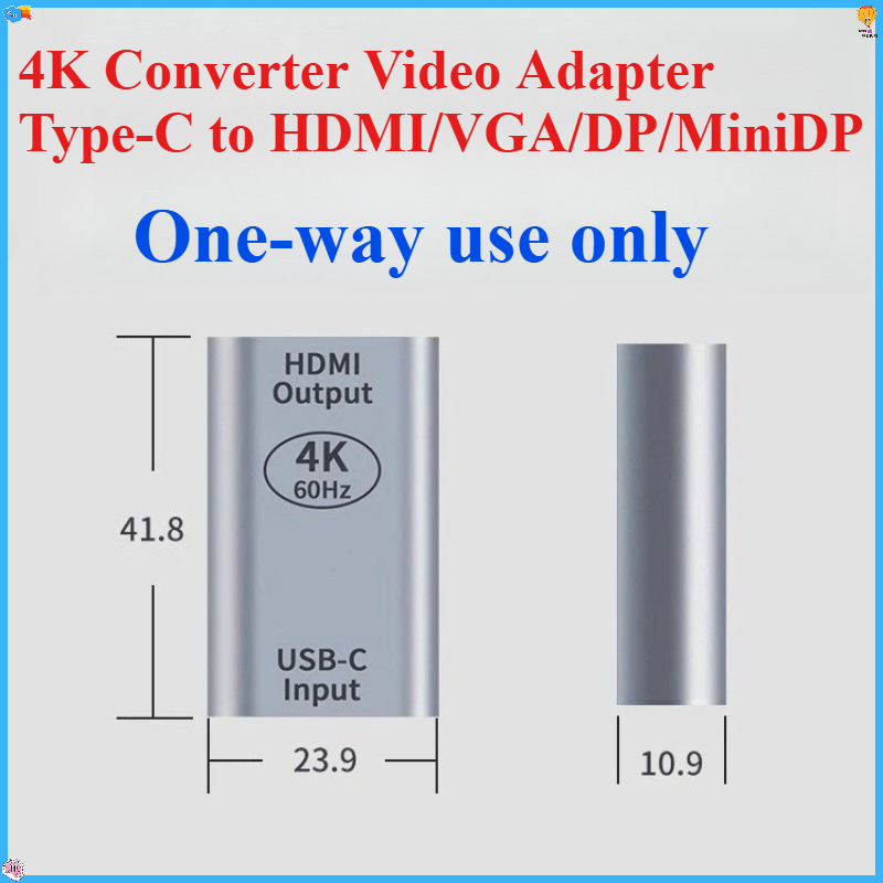 Electronics And Gadgets Ce - Adaptateur vidéo convertisseur 4K type-c vers