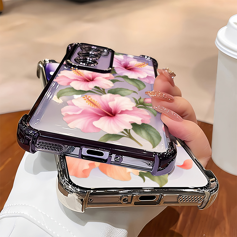 Coque à motif de fleurs d'hibi - Oppo Reno 12 avis et prix